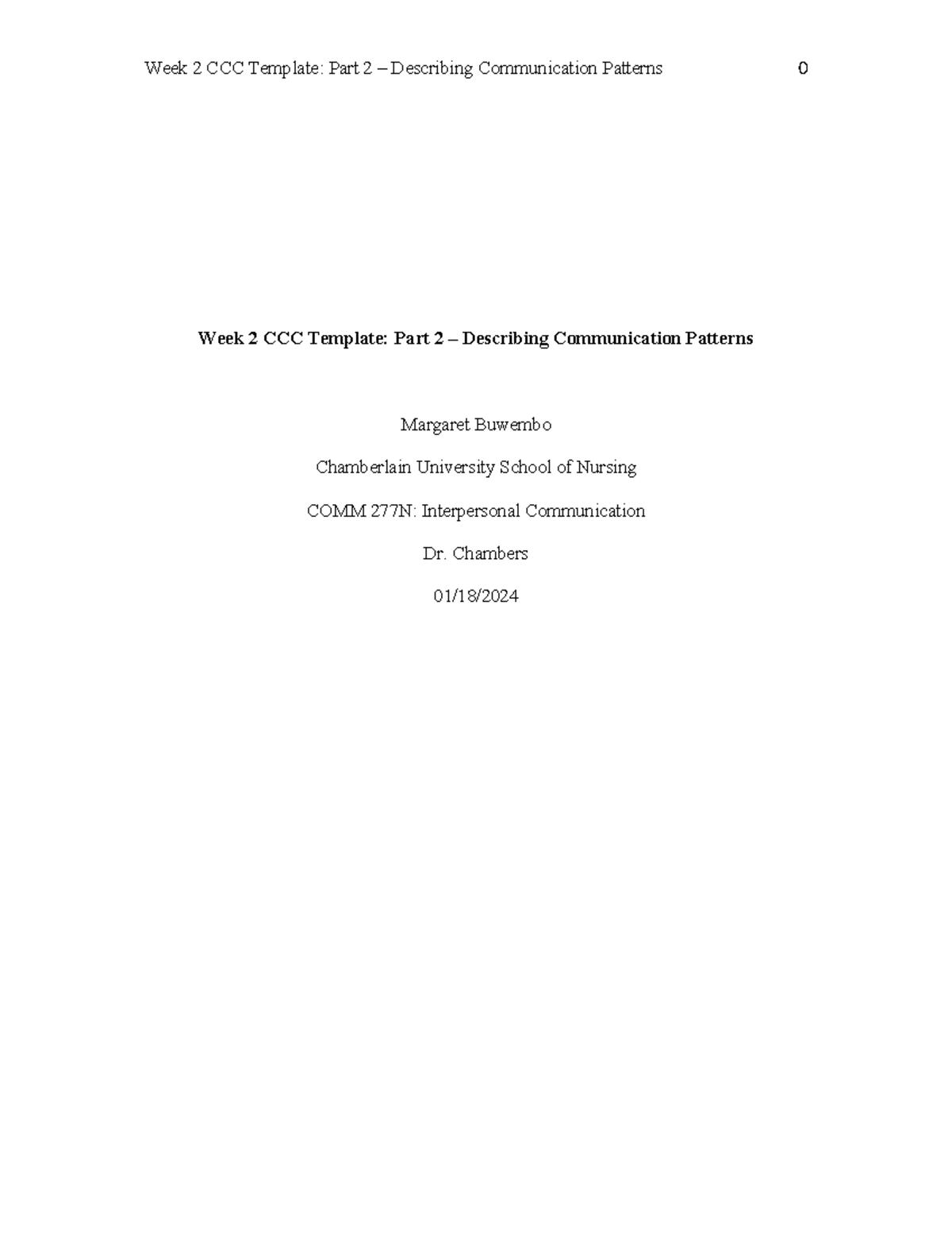 COMM277 Week 2 CCC - enjoy - Week 2 CCC Template: Part 2 – Describing ...
