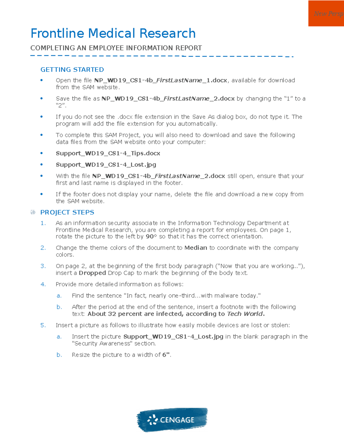 Instructions NP WD19 CS1-4b - Frontline Medical Research COMPLETING AN ...