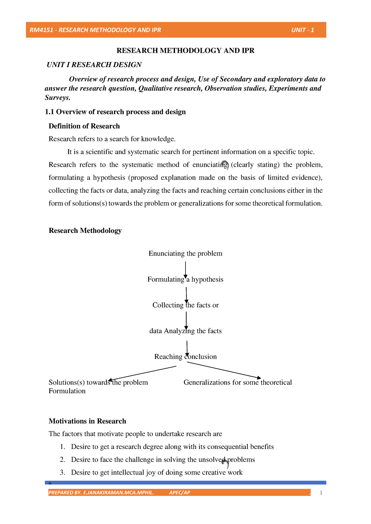 research methodology and ipr question paper anna university