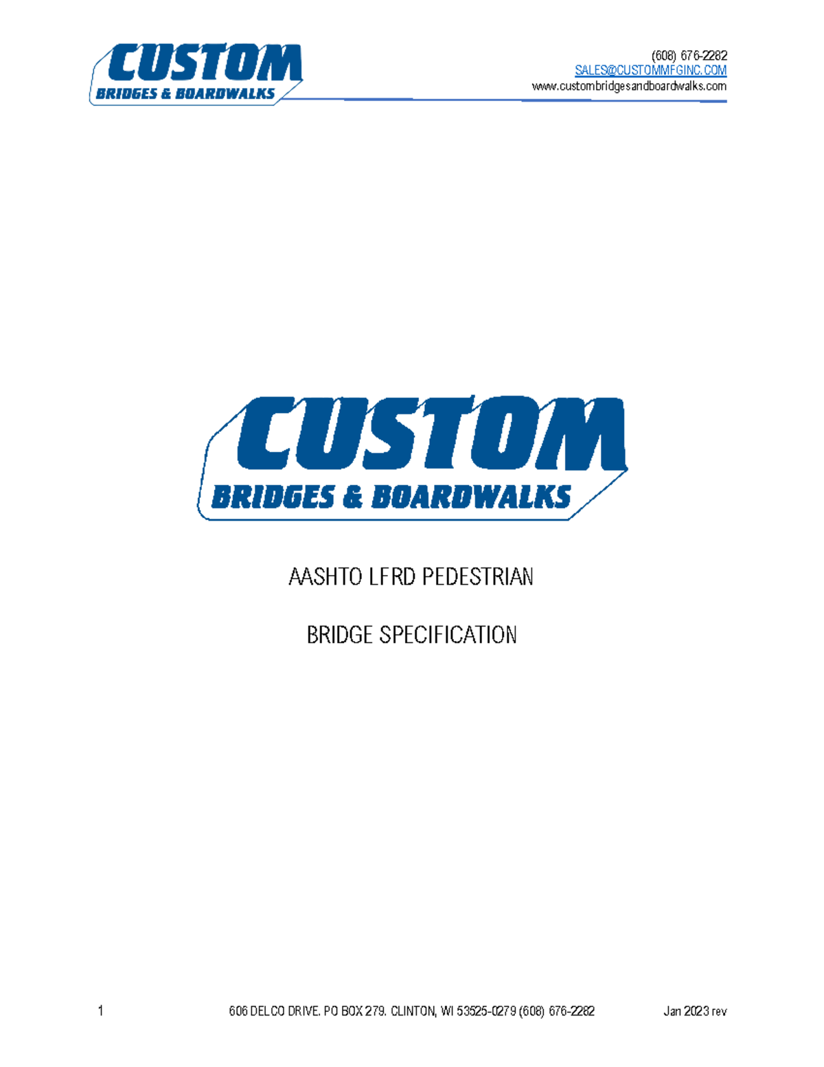 Custom Bridge Spec - Jsjsjsjs - SALES@CUSTOMMFGINC ...
