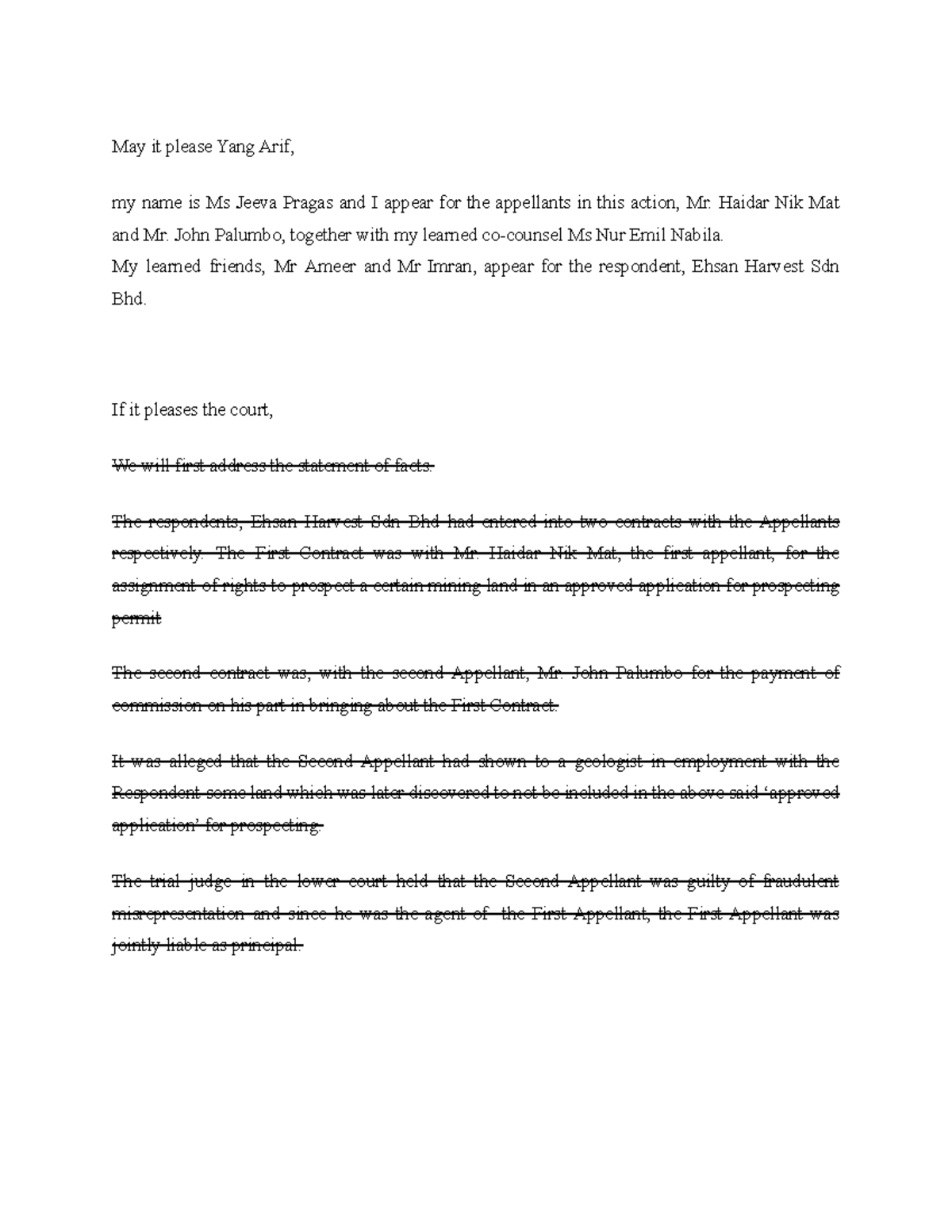 Mooting Script - First attempt at an oral submission, take with a pinch ...