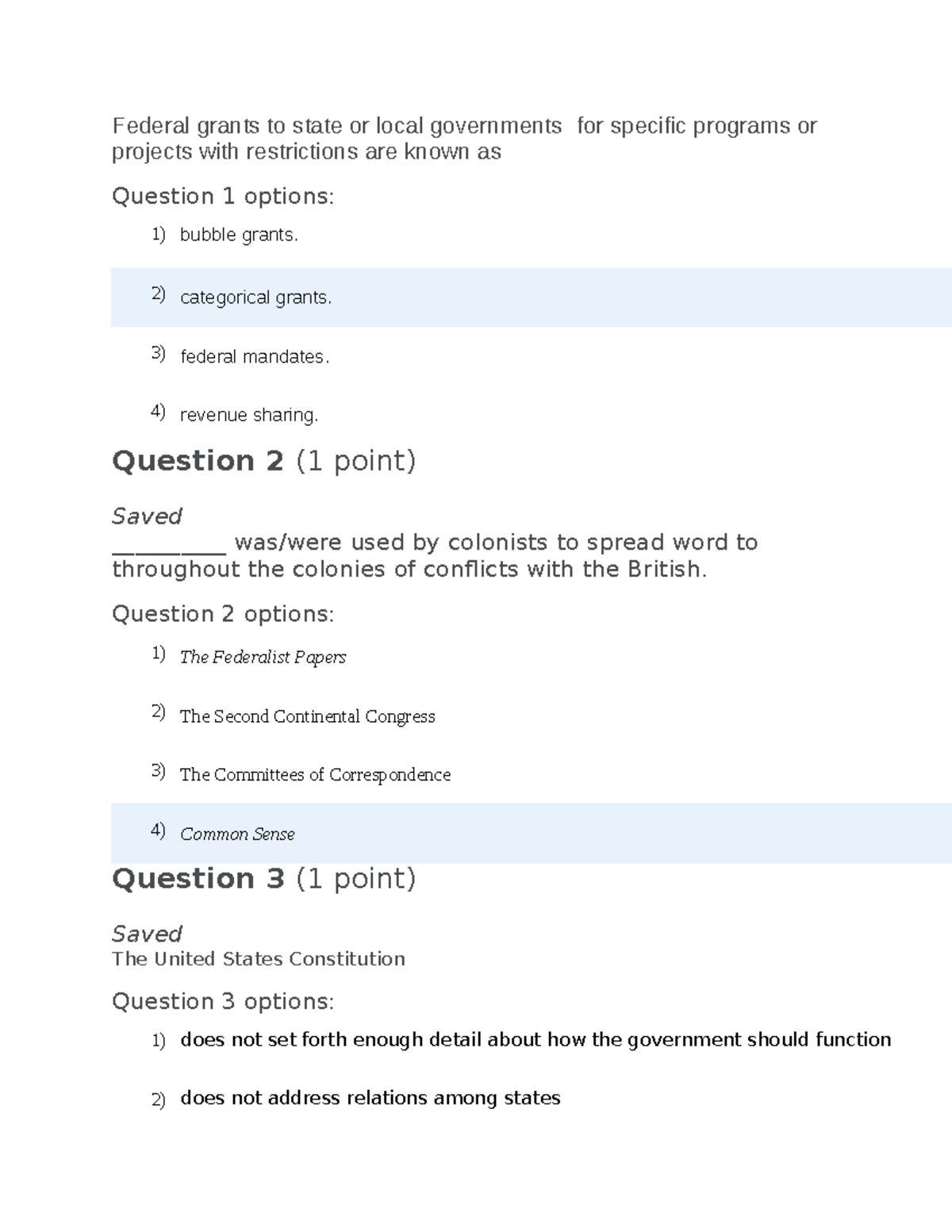 POS 2041 Mid Term 2 - Summary American National Government - Federal ...