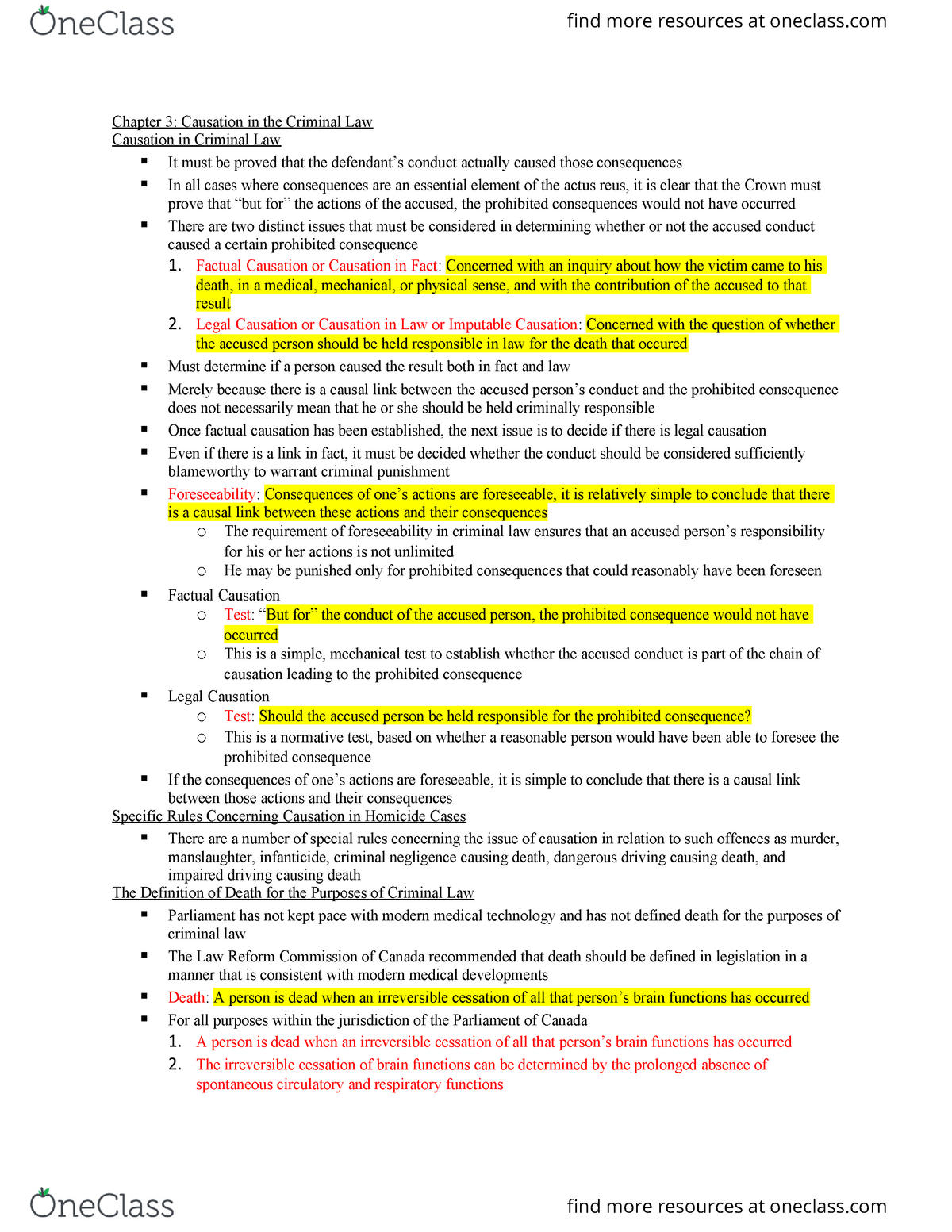 essay on causation criminal law