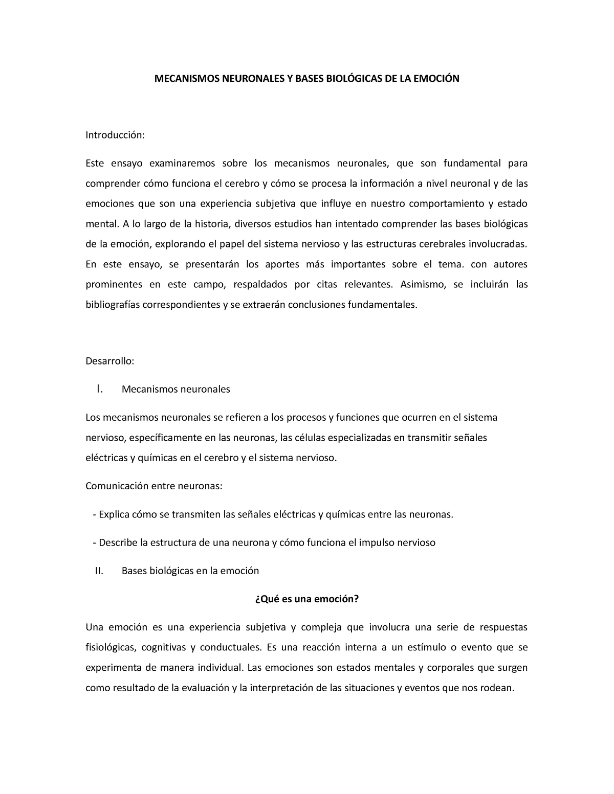 Ensayo Terminado Ghg Bases Biol Gicas Del Comportamiento Utp