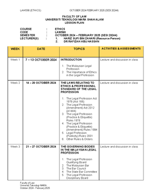 Tutorial 01 Prof Ethics Bag6313 Professional Ethics Tutorial Page
