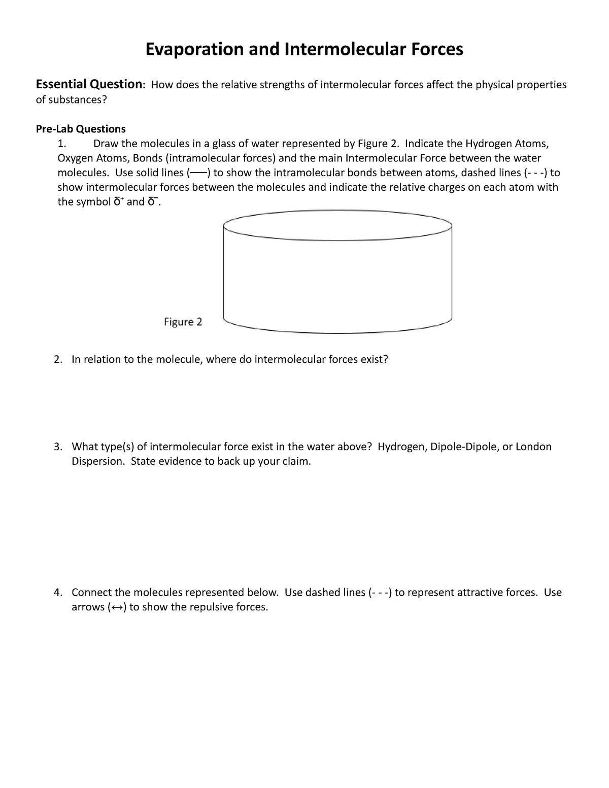 01 Evaporation and Intermolecular Forces Evaporation and