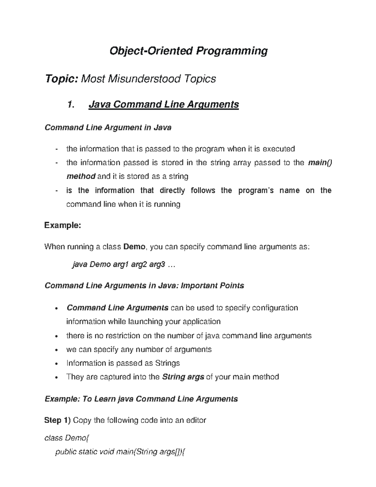 Most Misunderstood Topics in Java Programming - Object-Oriented ...