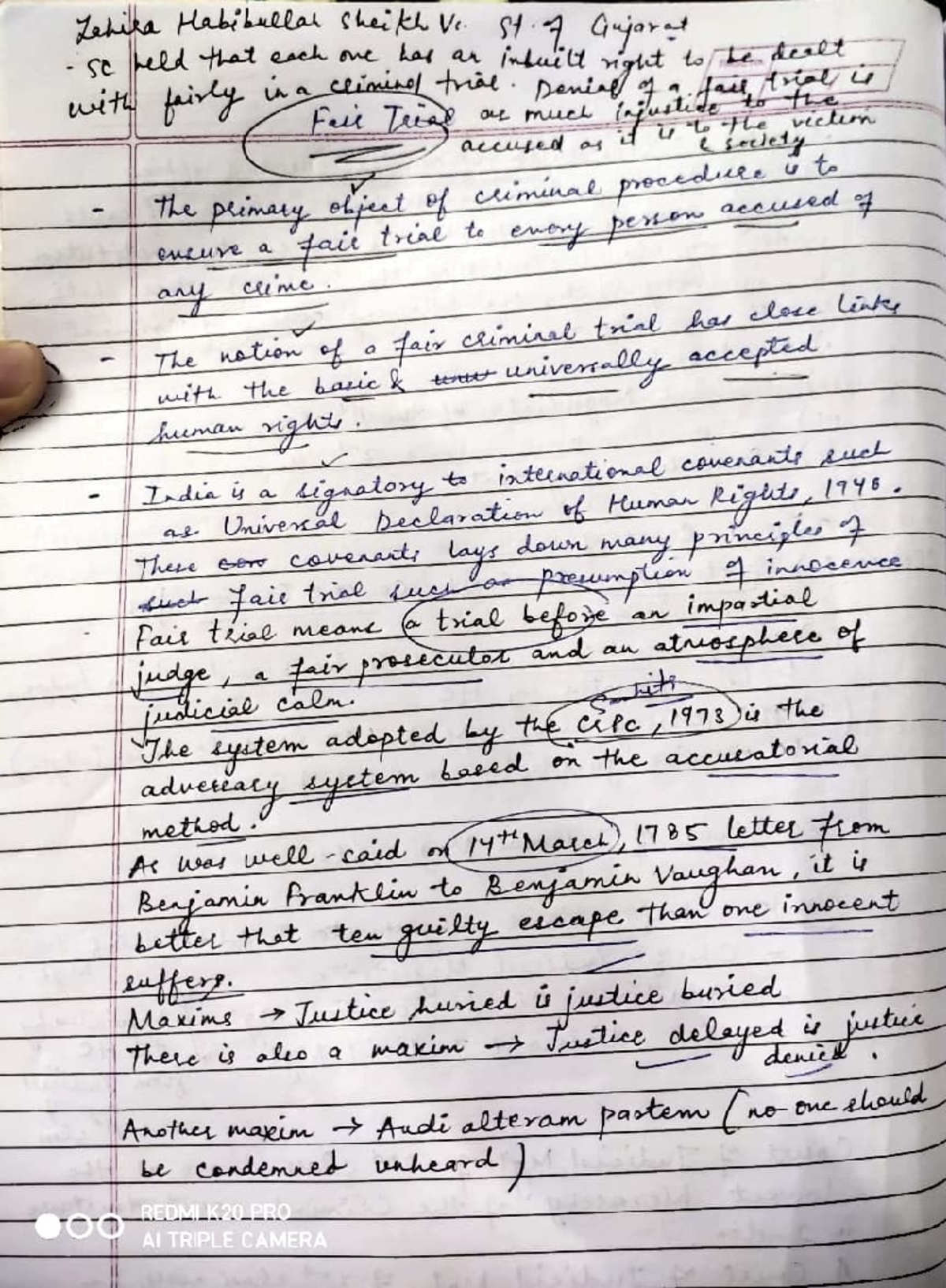 Fair trial notes - buioiol - wit ig eAeuye a fait tral to et me The ...