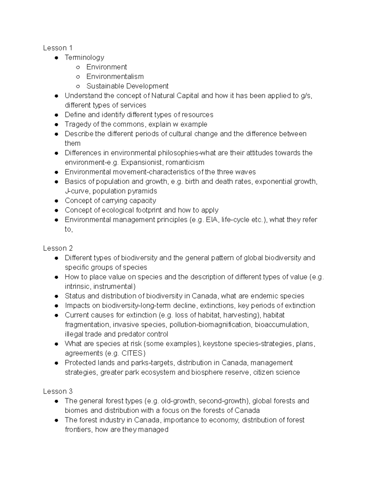 Midterm Review - Lecture Notes - Lesson 1 Terminology Environment ...