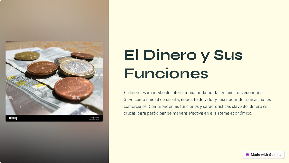 El Dinero y Sus Funciones - El Dinero y Sus Funciones El dinero es un ...
