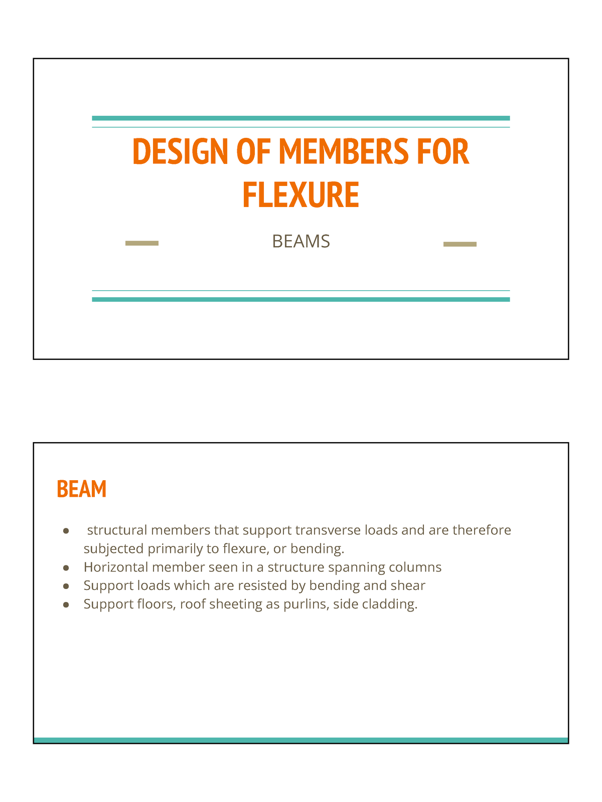 Design Of Members For Flexure - DESIGN OF MEMBERS FOR FLEXURE BEAMS ...