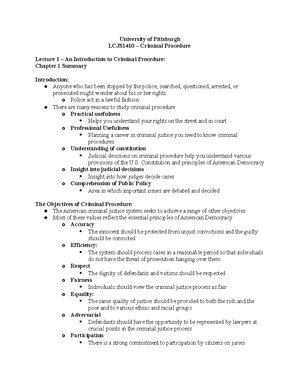 Chapter 1 - Introduction to Criminal Procedure - University of ...