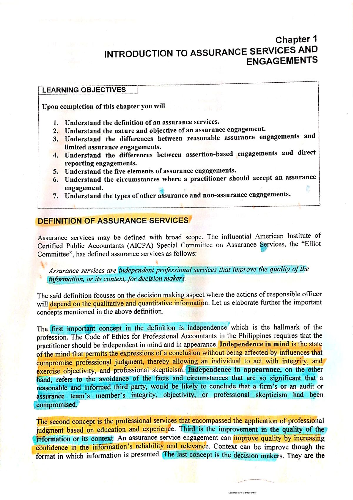 Chapter 1 Introduction To Assurance Services And Engagements - Auditing ...