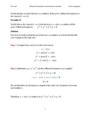 2.1 First Order Linear Equations - The standard form for a first-order ...
