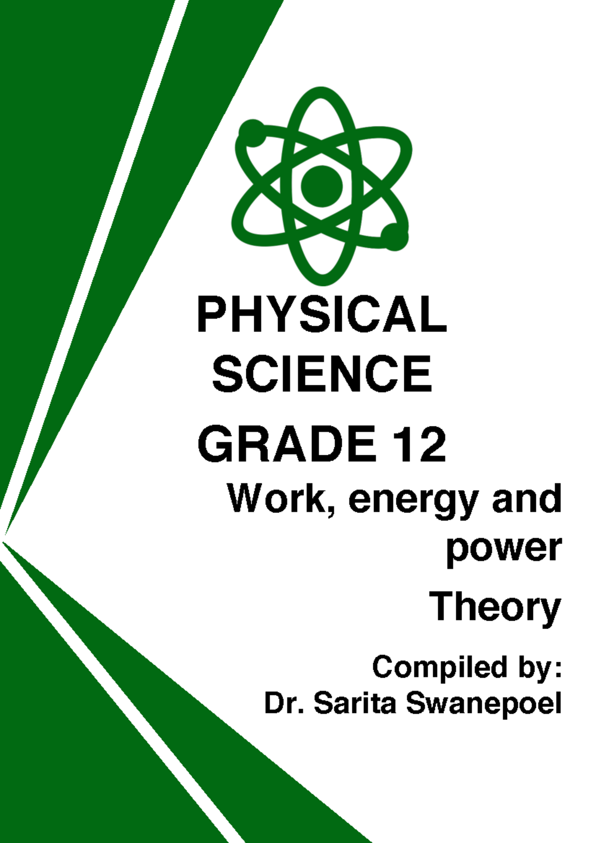 Physical Science Gr 12 - Work, energy and power - theory - Full ...