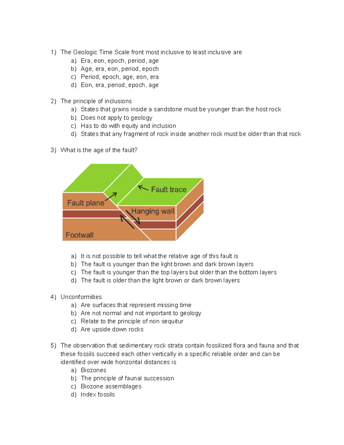 Physical Geology - 2nd Edition - Chapter 8 Reading Quiz - The Geologic ...