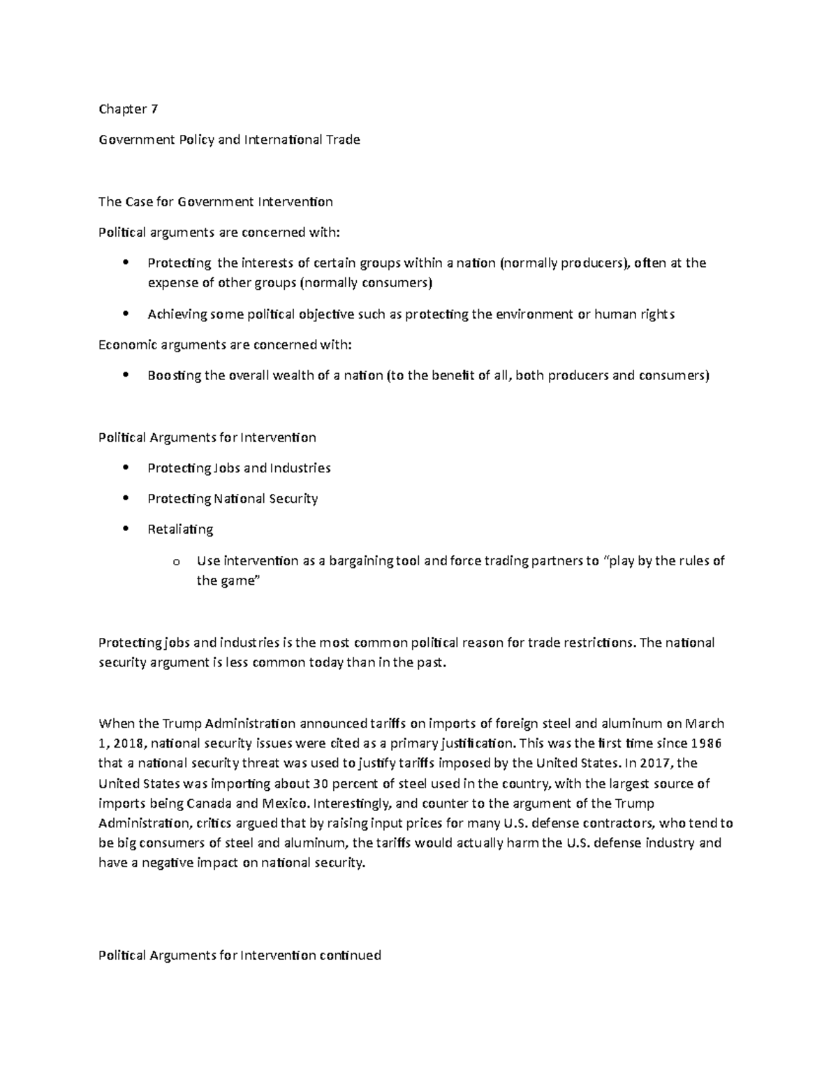 Chapter 7 Lecture Notes 4 - Chapter 7 Government Policy and ...