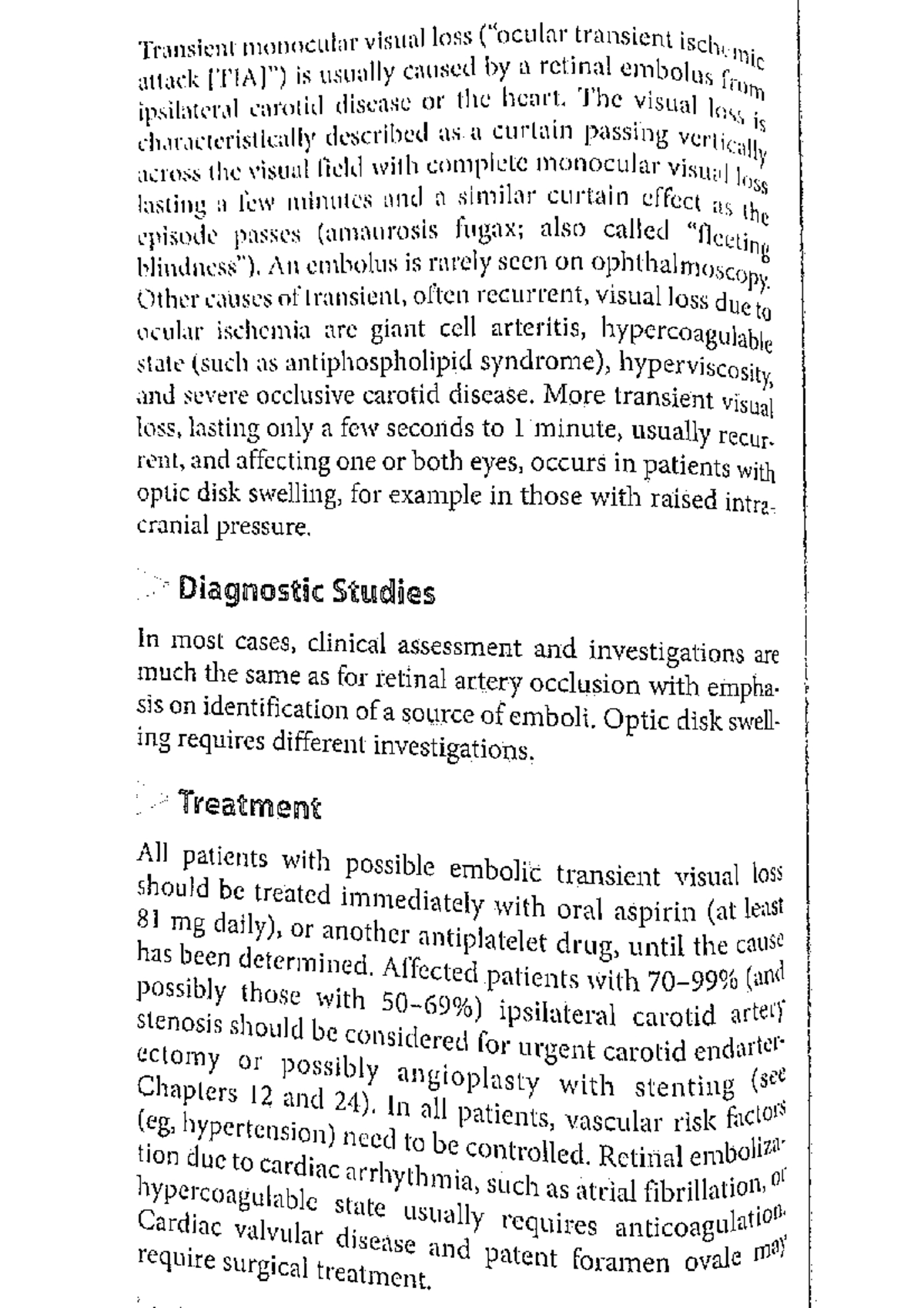 Transient monocular visual loss Human Anatomy and Physiology 1 Studocu