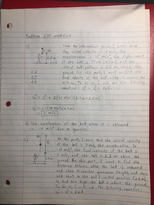 Written Homework 4 - PHYS 101 - Studocu