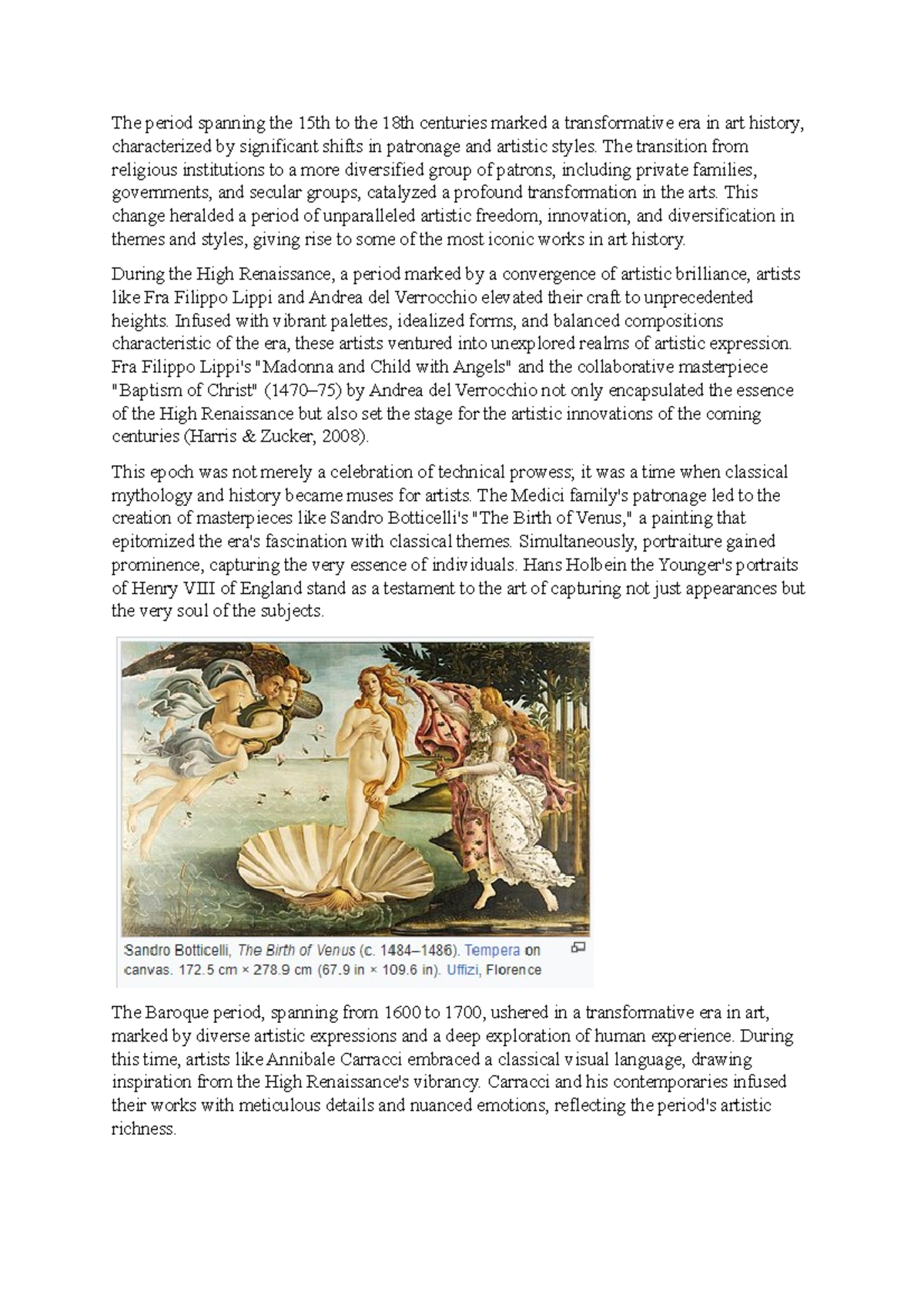 AHIST 1401 Discussion Post Unit 4 - The period spanning the 15th to the ...