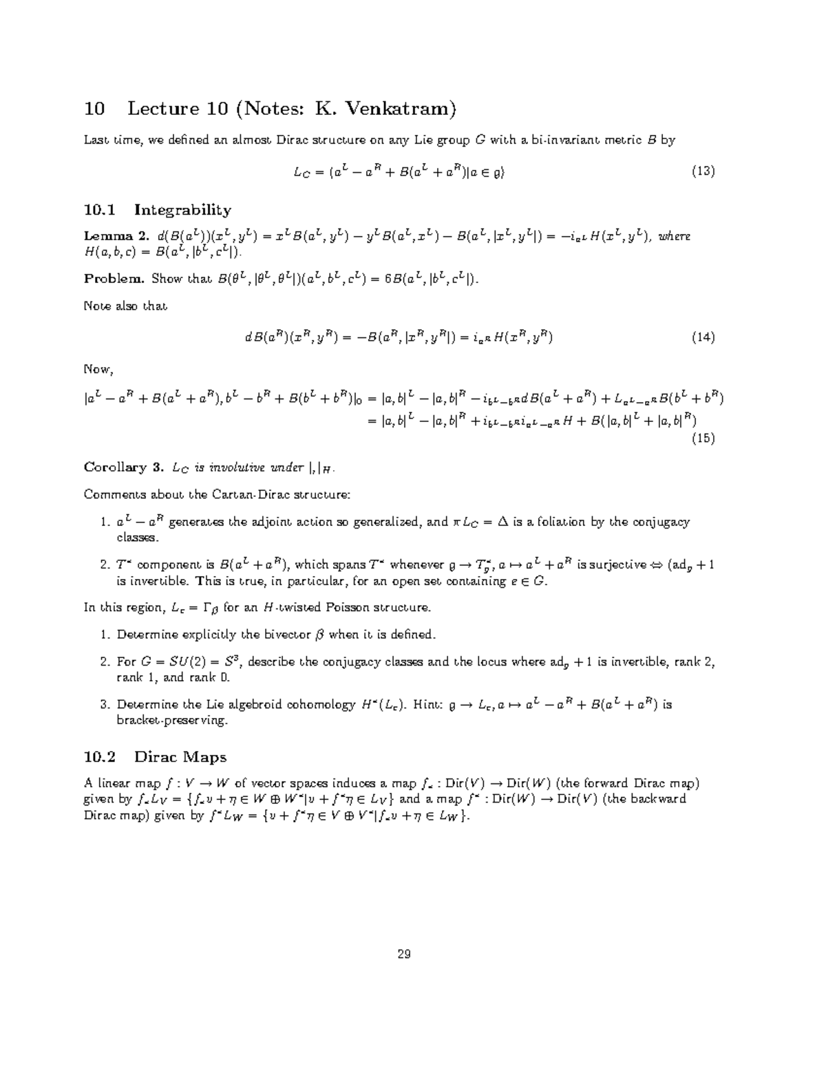 Integrability, Dirac maps, and manifolds with Courant structure. (PDF ...