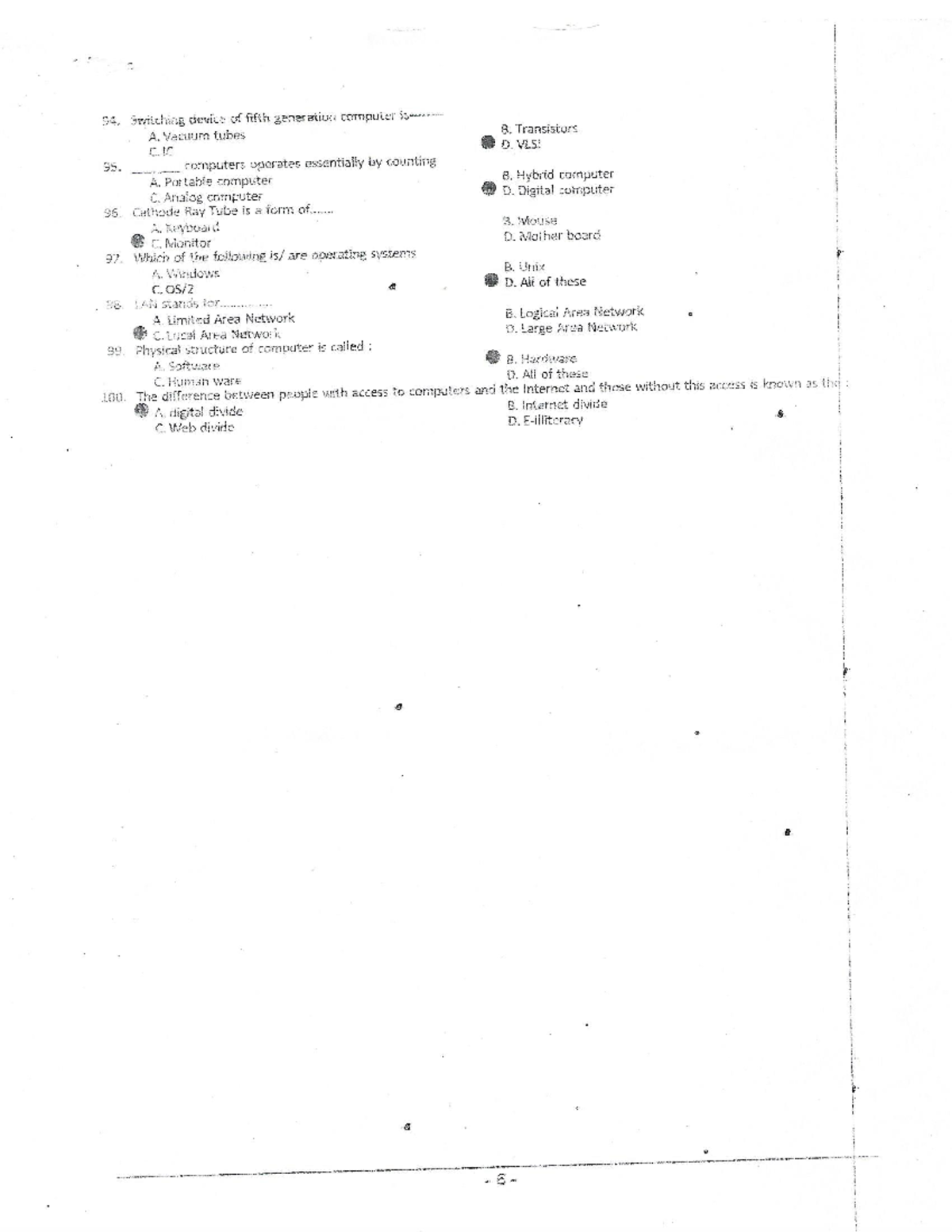Scan Post Test Ed Tech 5 - Answer Drill - Educational Technology - Studocu