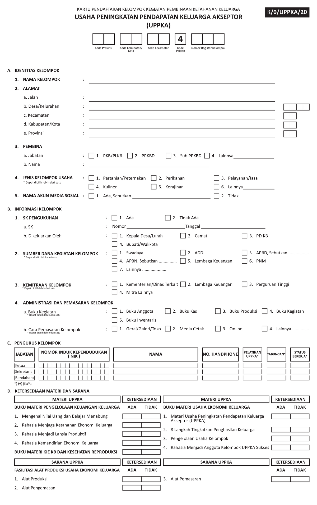 K 0 Uppka 20 - A. IDENTITAS KELOMPOK 1. NAMA KELOMPOK 2. ALAMAT A ...