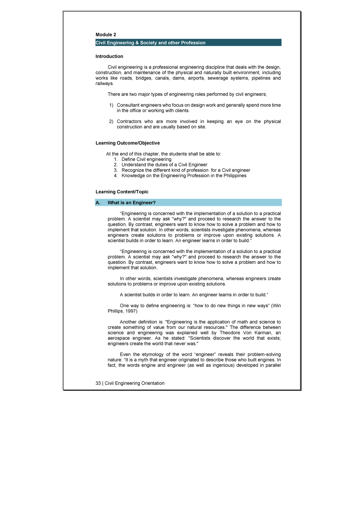 Civil-engineer ing-orientation compress - Module 2 Civil Engineering ...