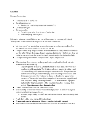 E201 Chapter 2 Notes - THE ECONOMIC PROBLEM Production Possibilities ...