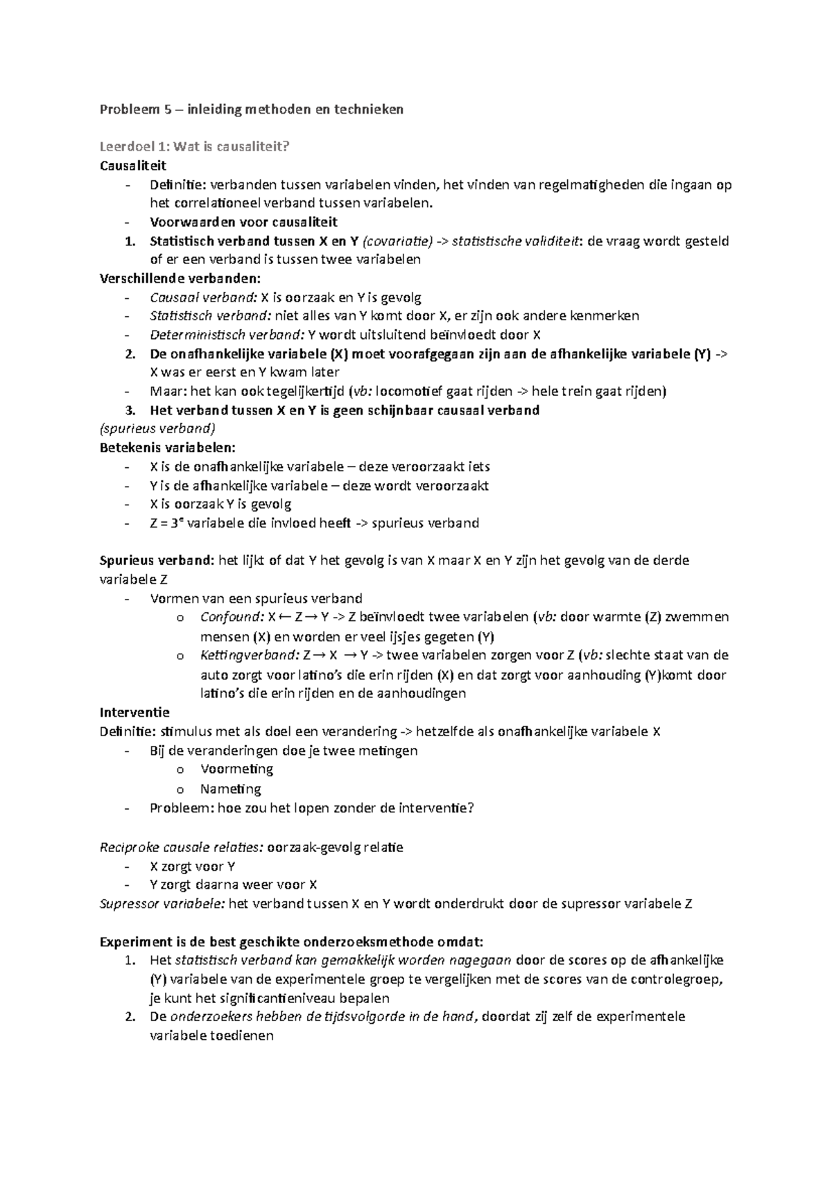 Probleem 5 METHODEN EN TECHNIEKEN - Probleem 5 – Inleiding Methoden En ...