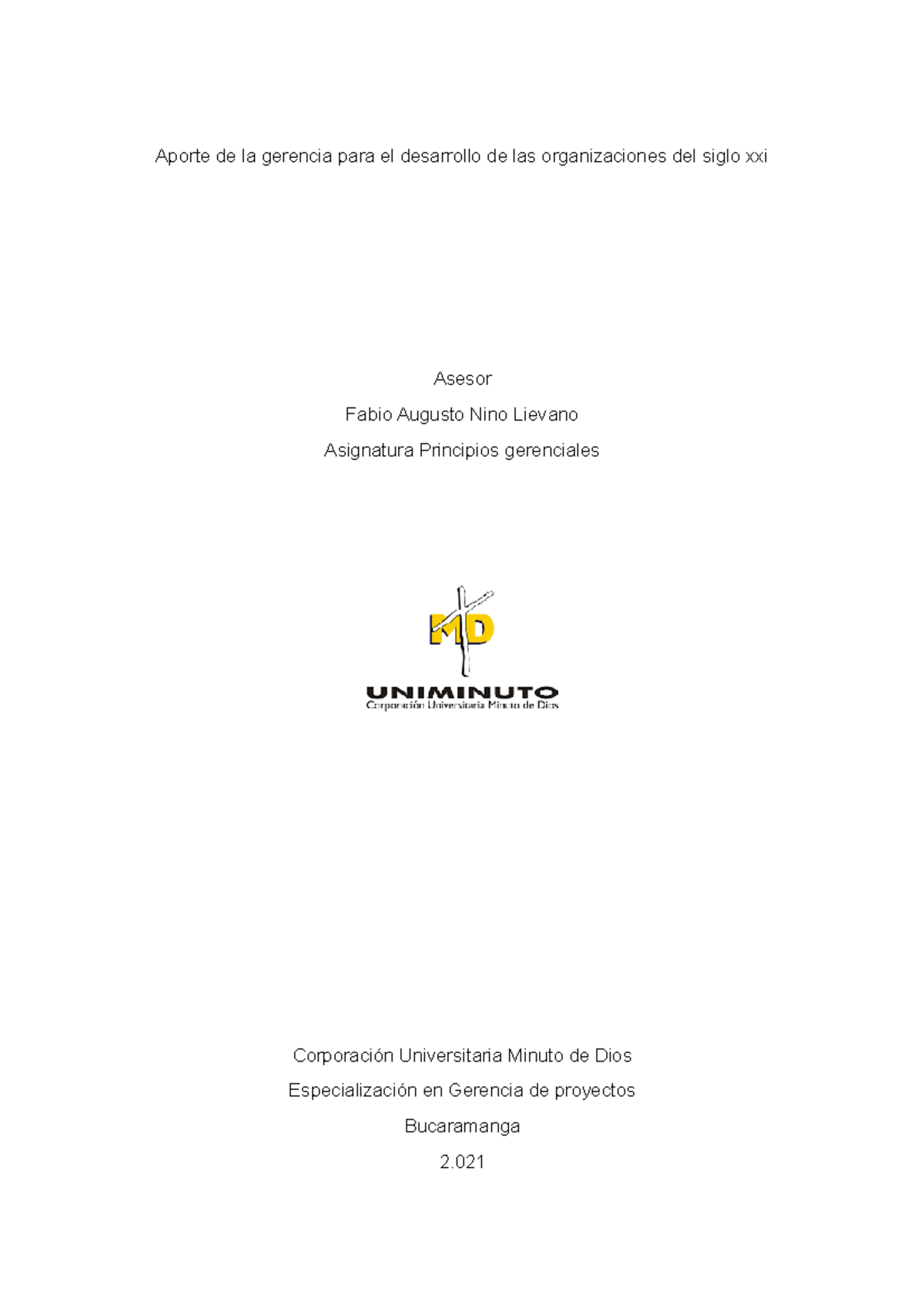 Aporte DE LA Gerencia PARA EL Desarrollo DE LAS Organizaciones DEL ...