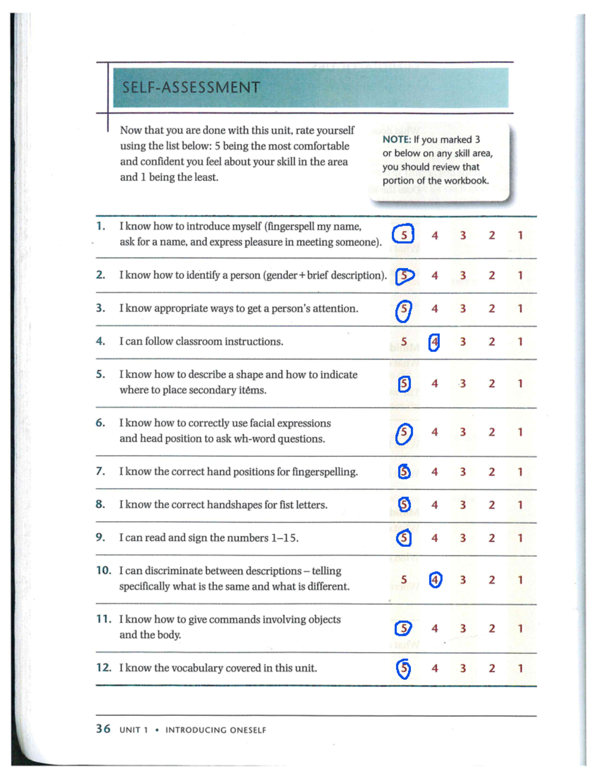 Unit 1 Self Assessment ASL - ASLTERP 155 - StuDocu