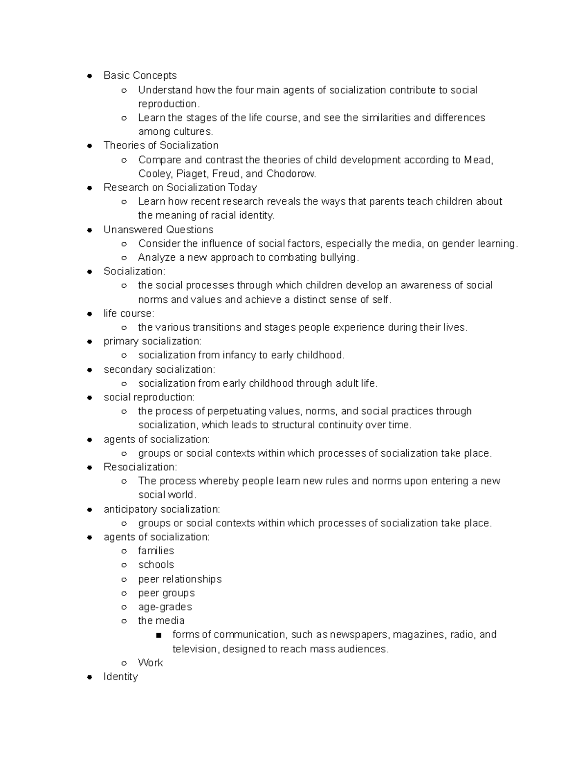 Sociology 101 Ch.4 Notes - Basic Concepts Understand How The Four Main ...