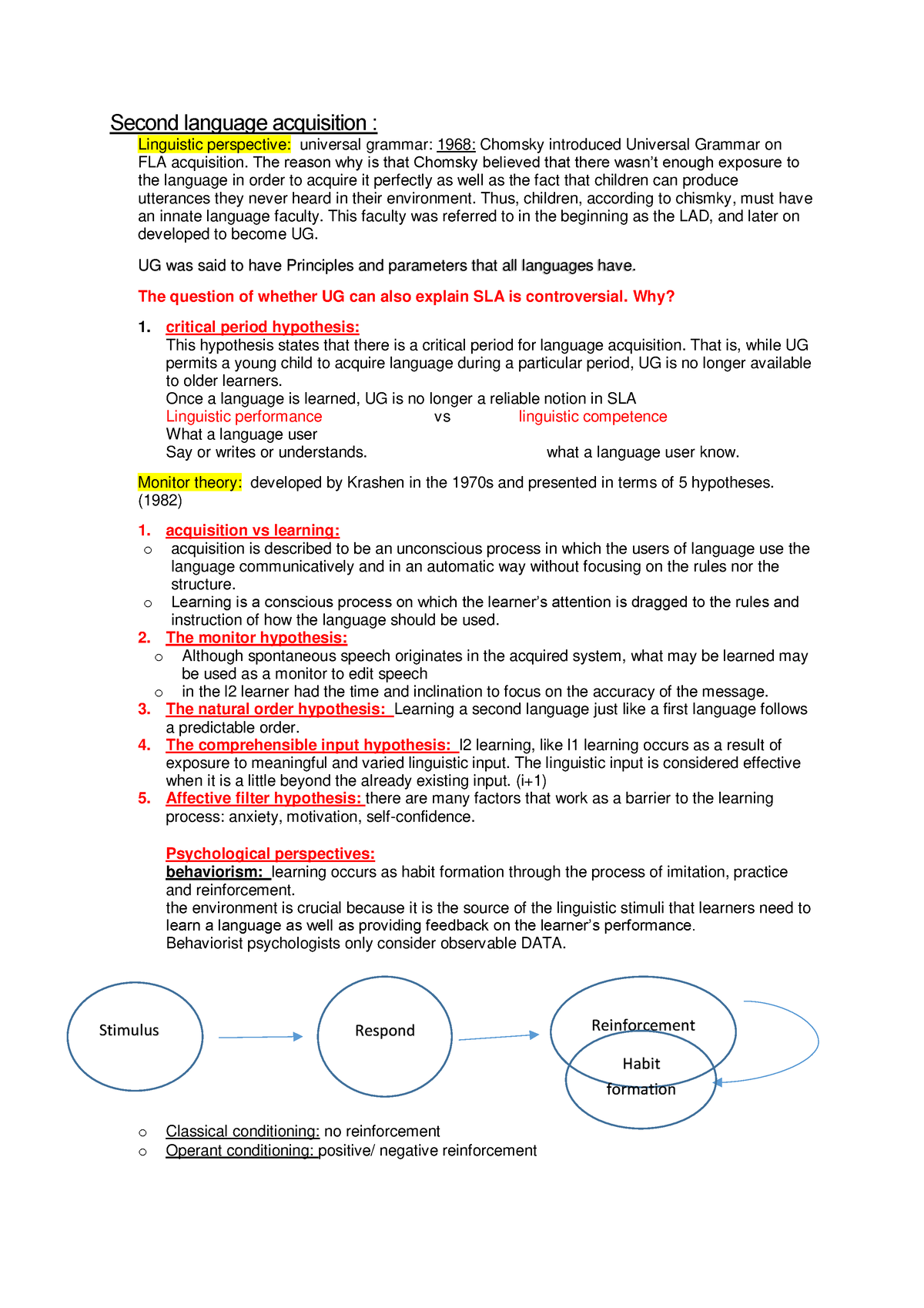 Second Language Acquisition (english) - Second Language Acquisition ...