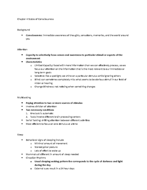 Psychology Chapter 3 Notes - Psychology Chapter 3: Sensory and ...