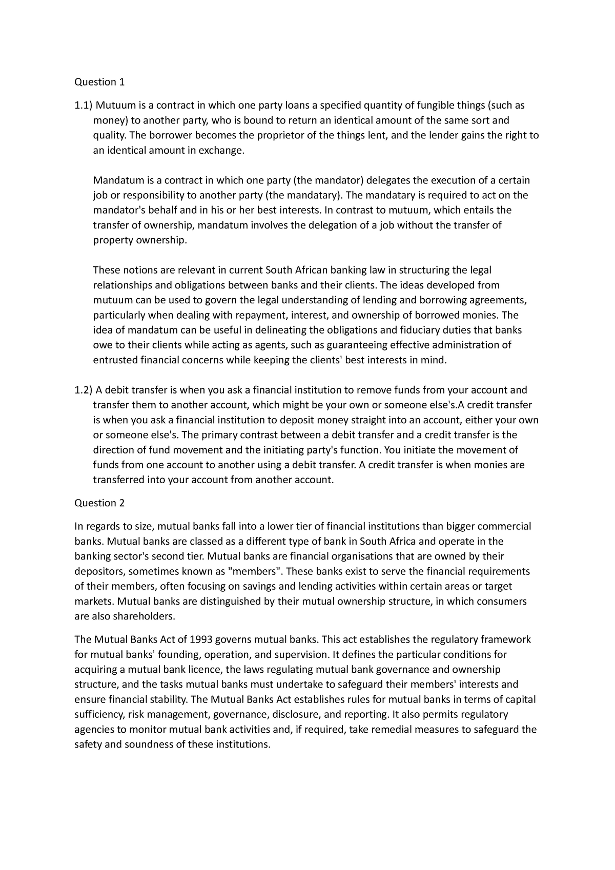 SU 1-3 Homework - Here are some key aspects and components of South ...