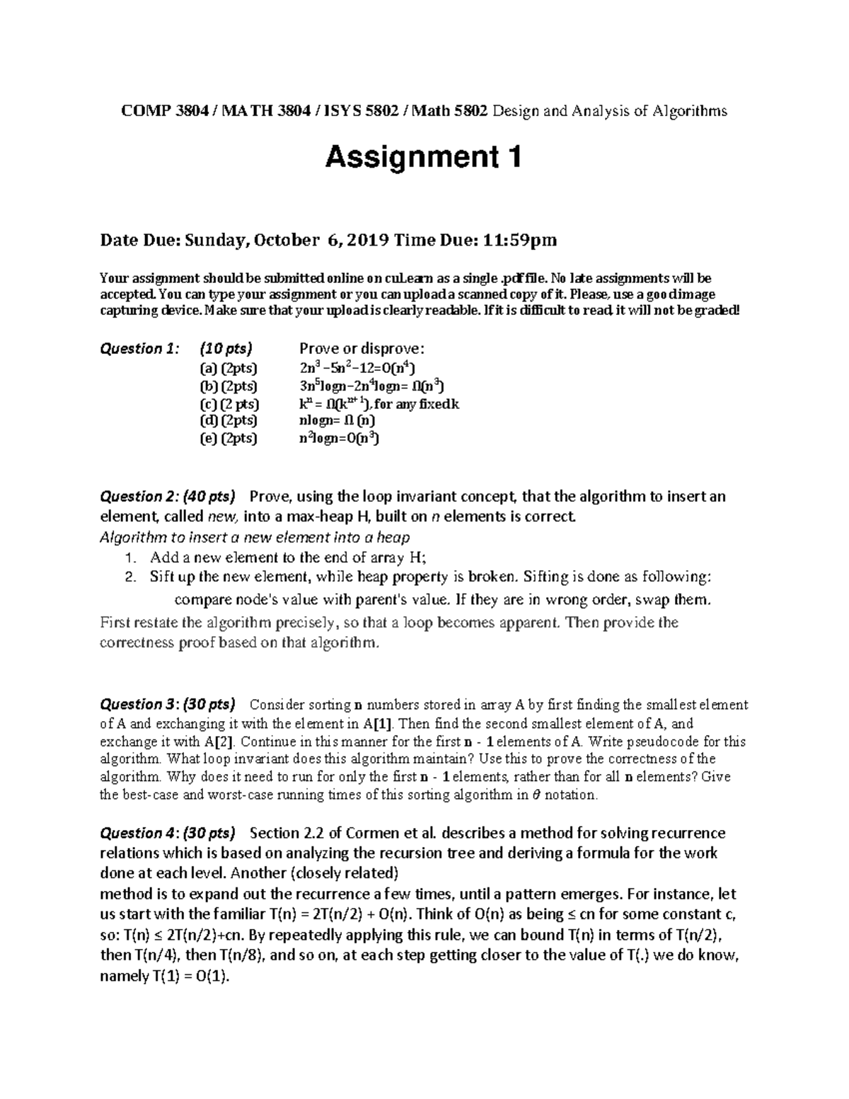 3804 A1 - Assignment 1 - Warning: TT: Undefined Function: 32 Warning ...