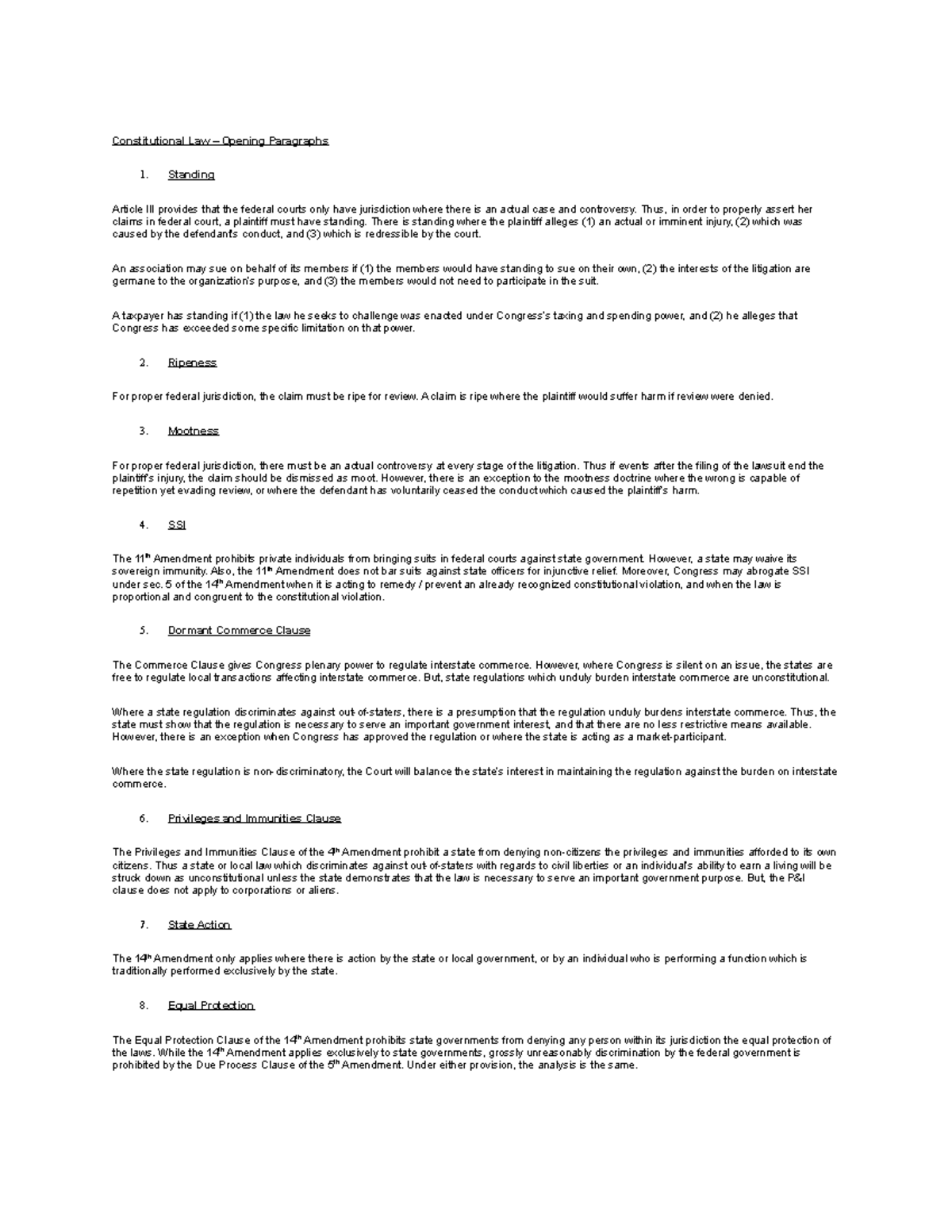334513012 Constitutional Law Essay Openers Constitutional Law