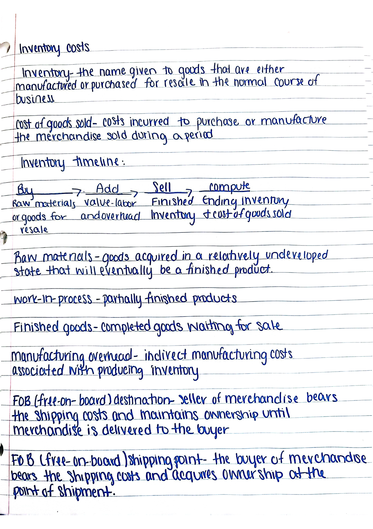 Financial Accounting Inventory Costs - D102 - Studocu