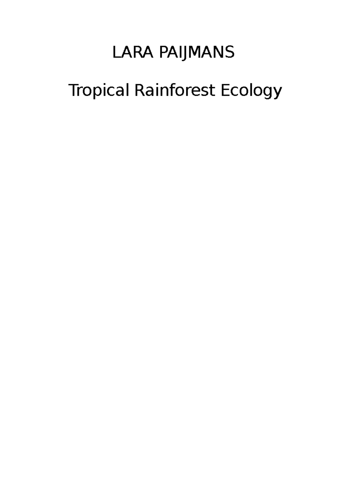 good title for rainforest essay