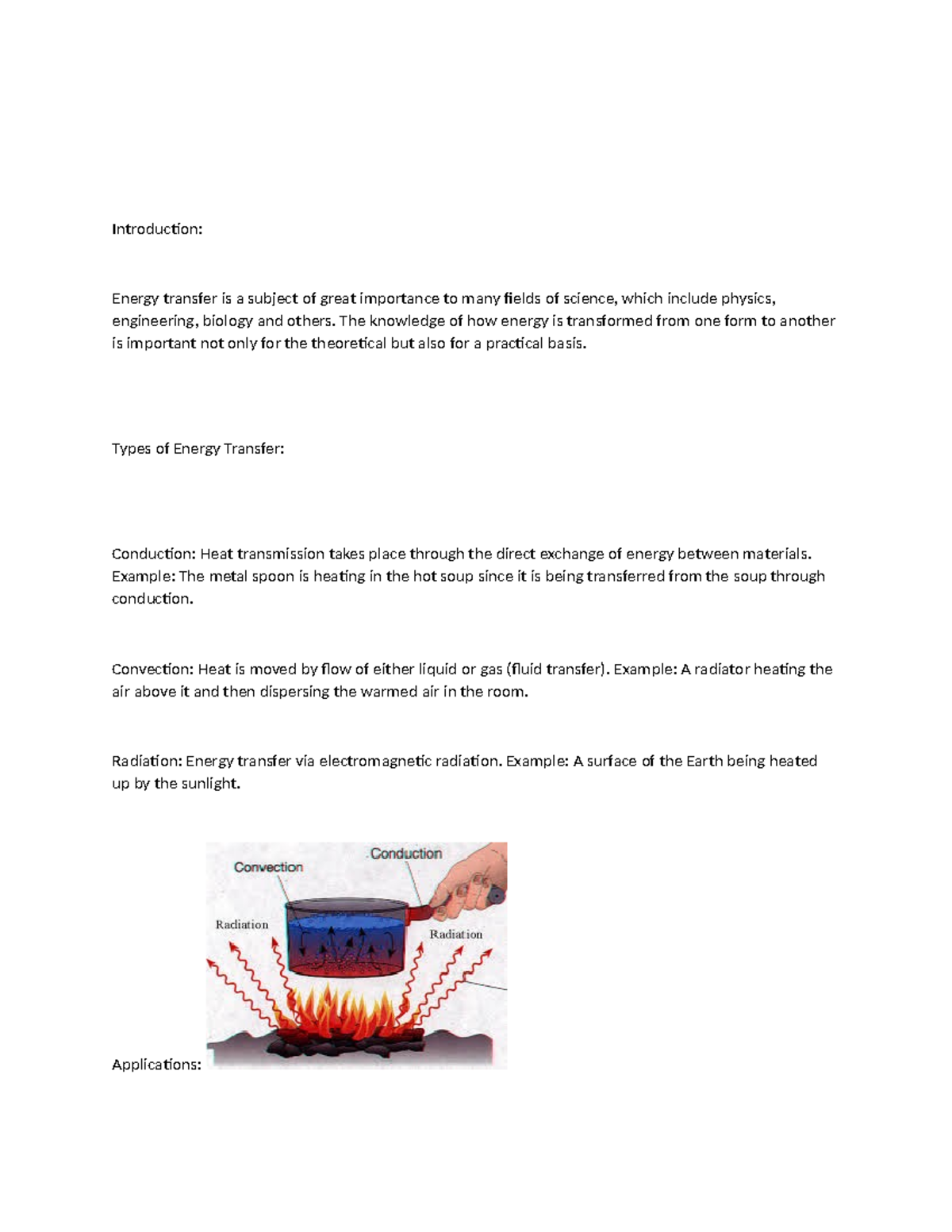 Lab2 - cool - Introduction: Energy transfer is a subject of great ...