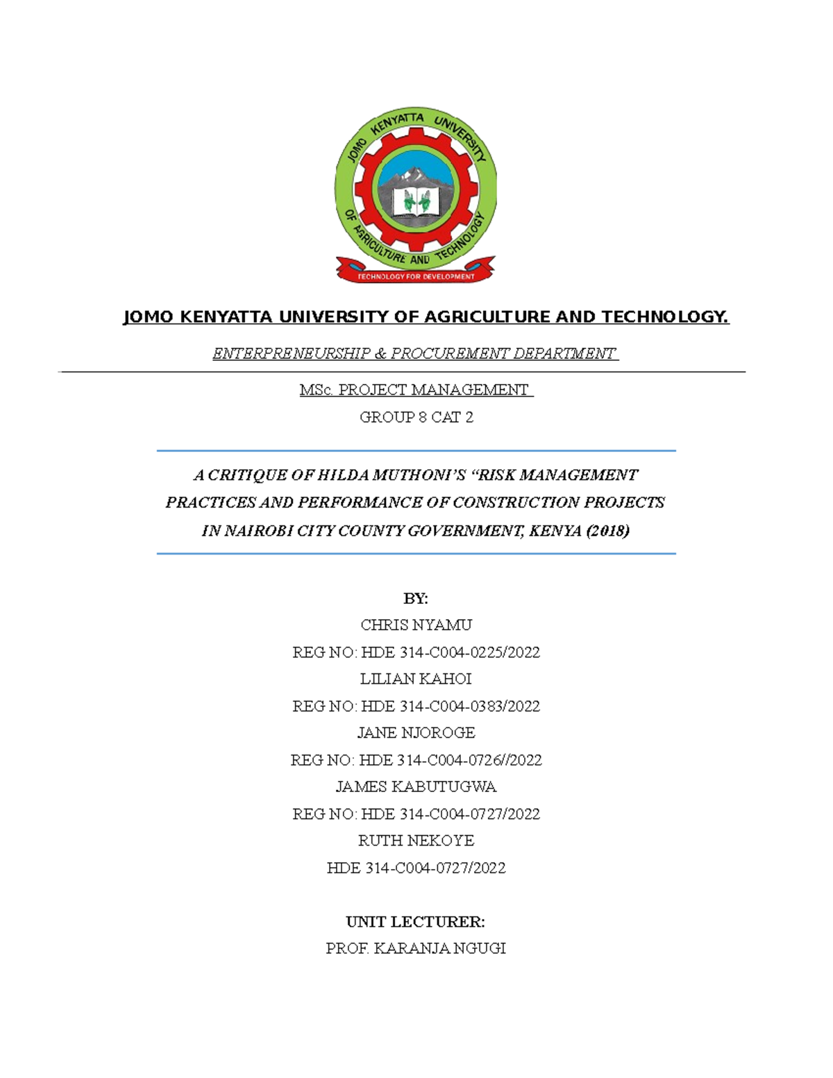 group-8-journal-critique-final-jomo-kenyatta-university-of