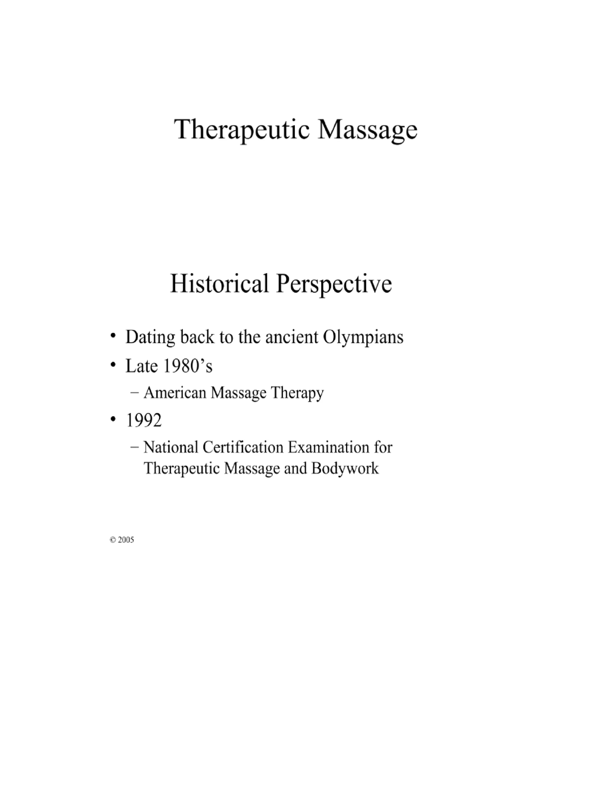 massage case study write ups