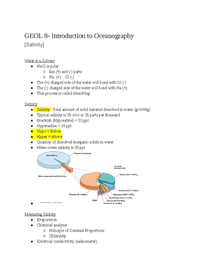 2020-Intro To Oceanography-Water Lecture Notes Week5 - GEOL 8 ...