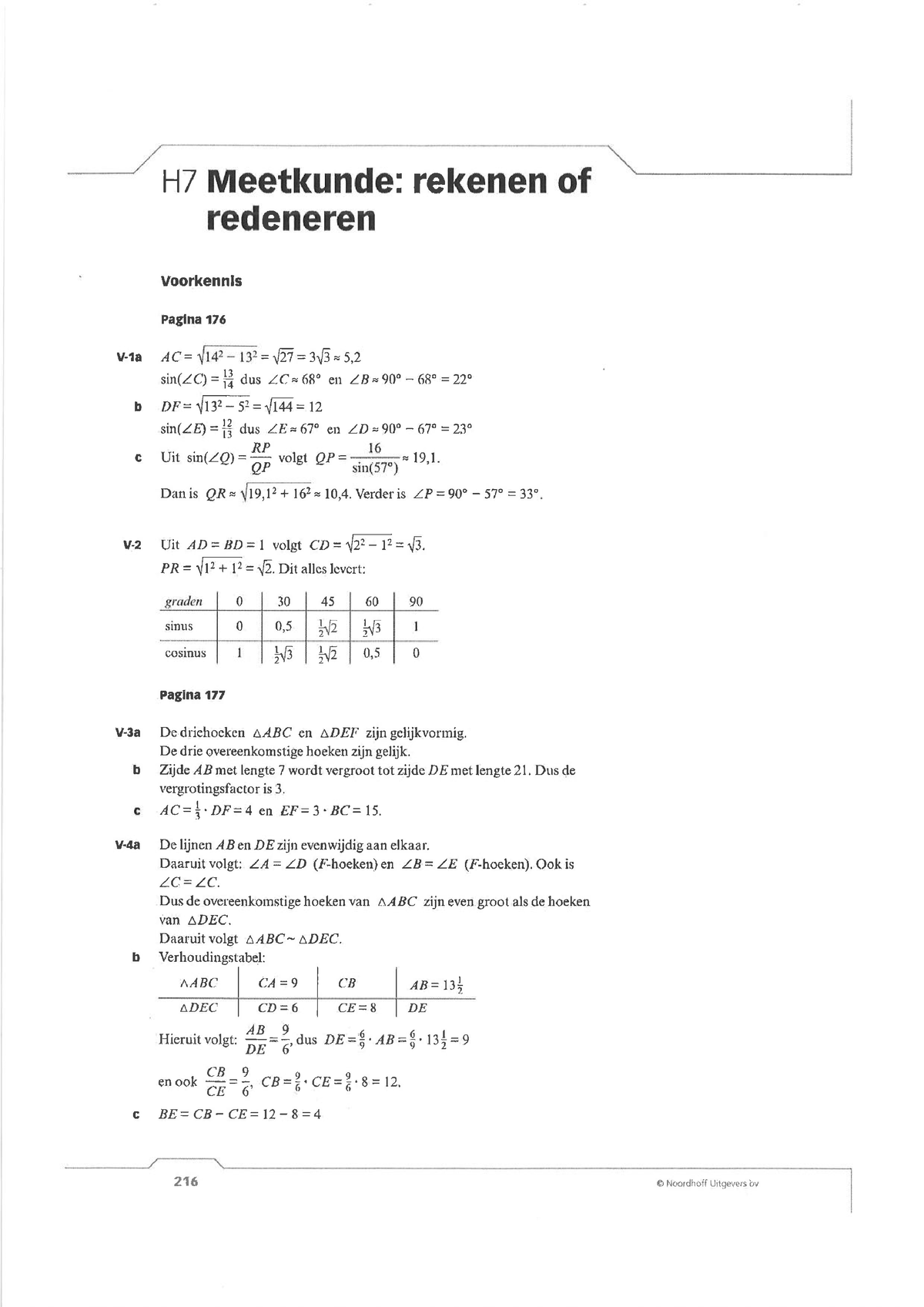 H7 - Uitwerkingen - Antwoorden - Wiskunde B - Studeersnel