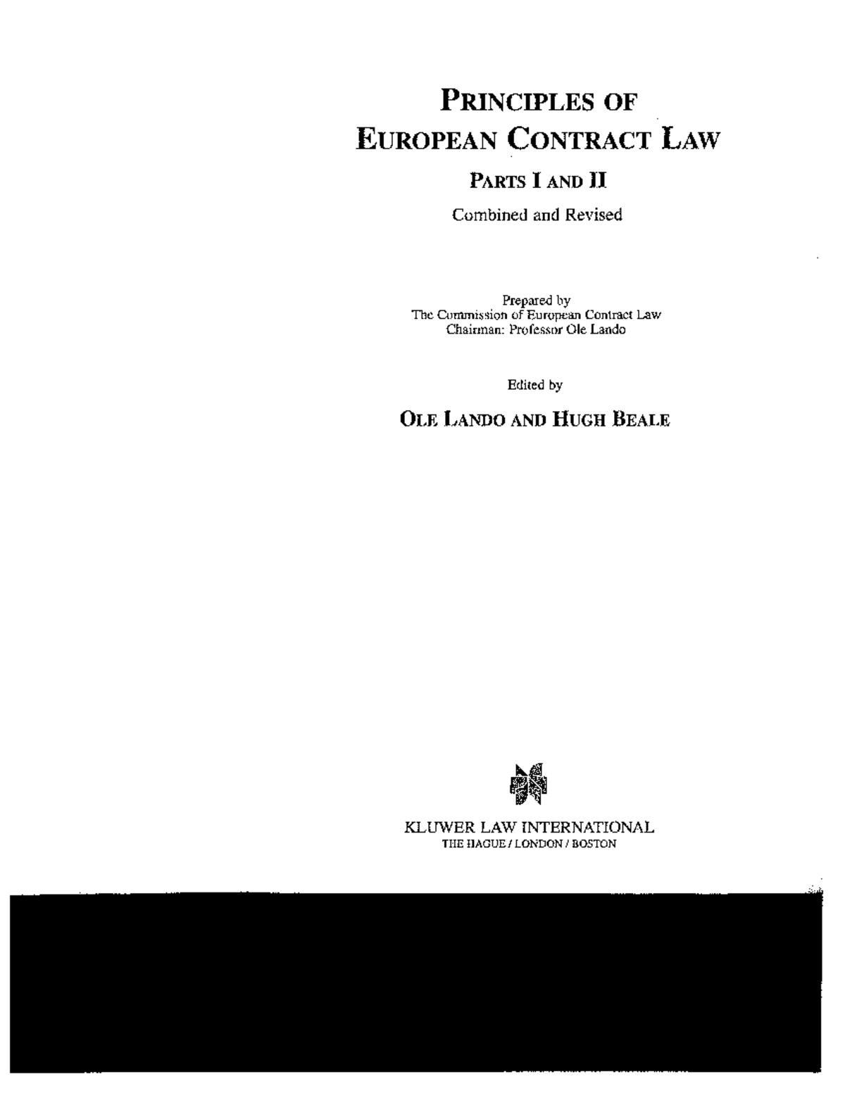 Clase 36. Principles of European Contract Law. Article 2.301