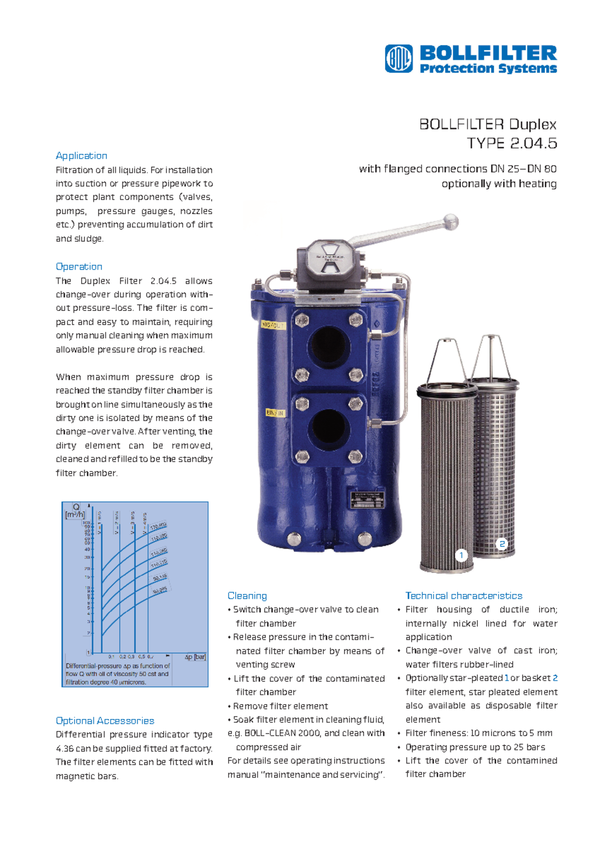 Duplex-filter-2 - Filter - BOLLFILTER Duplex TYPE 2. with flanged ...