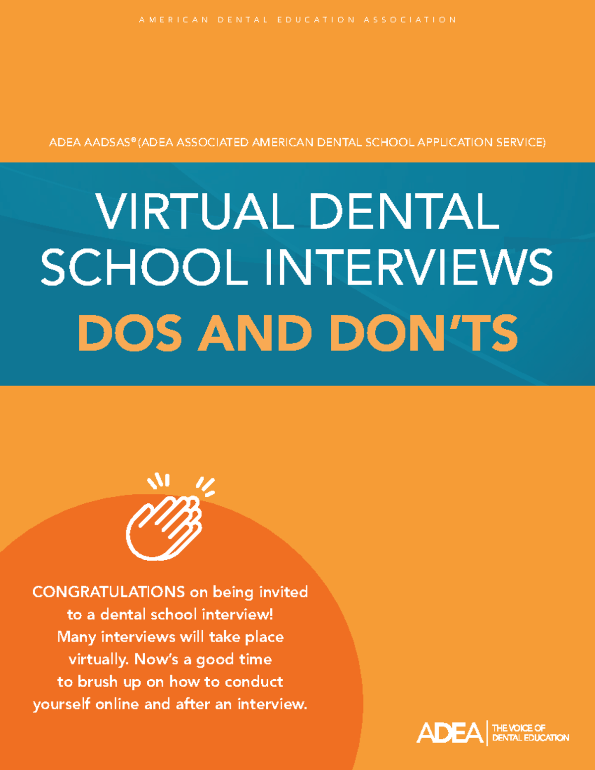 ADEA Aadsas Interview Dos Donts Flyer - A M E R I C A N D E N T A L E D ...
