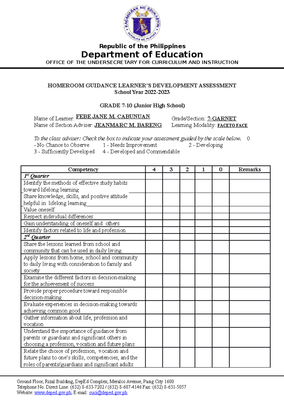 HG for Junior HS - File - Republic of the Philippines Department of ...