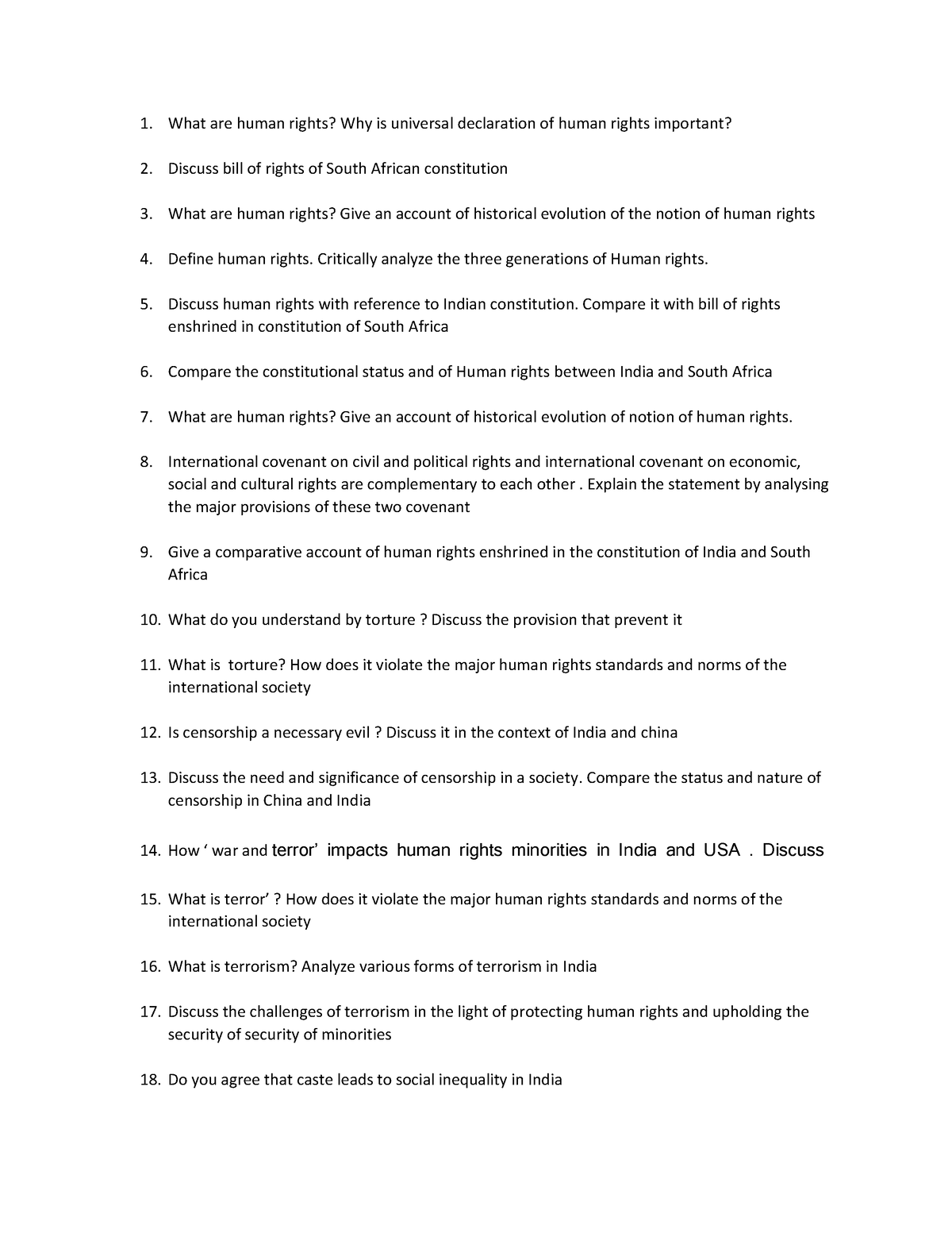 Human Rights In A Comparative Perspective What Are Human Rights Why Is Universal Declaration